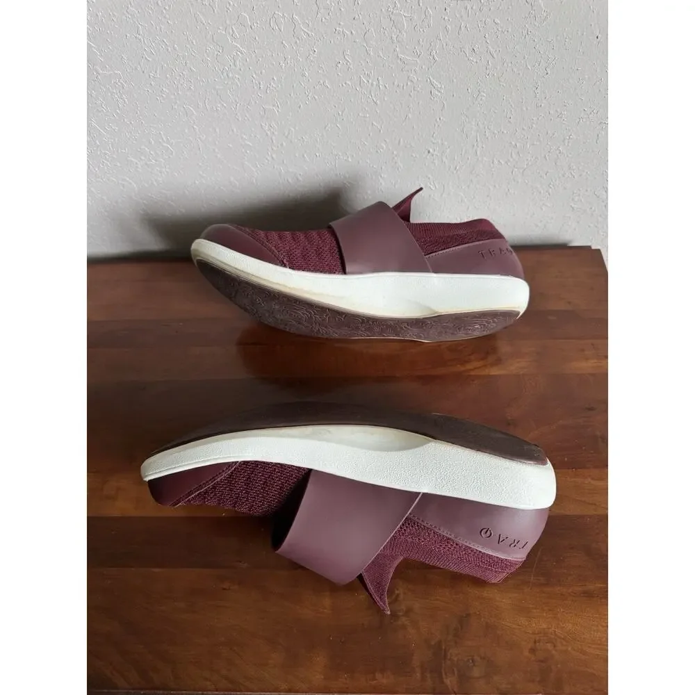 Traq by Alegria Qwuik Wine Waves Strap Slip On Sneakers Womens 42 Walking Casual